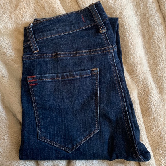 BDG High Rise Cigarette Super Skinny Stretchy Jeans dark indigo urban outfitters - Picture 2 of 8